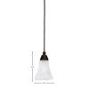 Toltec Lighting Any 1 - Light Pendant in  Dark Granite with 5.5" Fluted Italian Ice Shade - 2 of 2