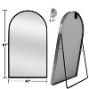 Dovelina Wood Frame Arched Full Length Mirror Leaning Mirror - 3 of 4