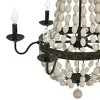 Storied Home Metal and Draped Wood Bead Chandelier - 3 of 4
