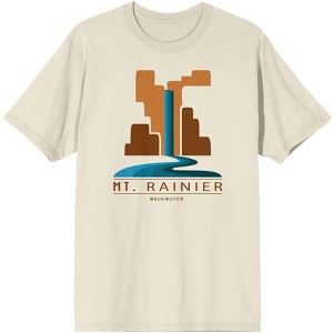 Adventure Society Mt. Rainier Men's Natural T-Shirt - 1 of 3