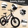 Okak 20IN Kids  Mountain Bike with Front Suspension, 7-Speed Toddler Bike with Metal Frame and Fat Tires, Kids Dirt Bike for Boys & Girls - 4 of 4