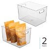 Plastic Storage Bin with Handles - Set of 4 - Clear - Made in USA - 2 of 4