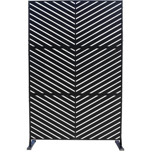72" H x 47" W Metal Privacy Screen Outdoor, Freestanding Decorative Screens, Outdoor Privacy Screen & Panels for Patio Lawn Garden Deck, Palm Leaves - 1 of 1