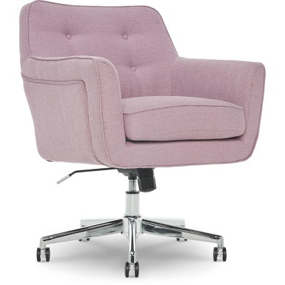 Lilac Memory Foam Swivel Home Office Chair