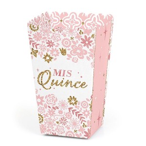 Big Dot of Happiness Mis Quince Anos - Quinceanera Sweet 15 Birthday Party Favor Popcorn Treat Boxes - Set of 12 - 1 of 4