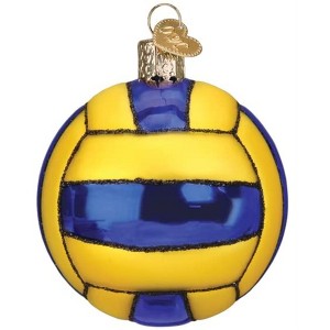 Old World Christmas Glass Blown Tree Ornament, Water Polo Ball - 1 of 3