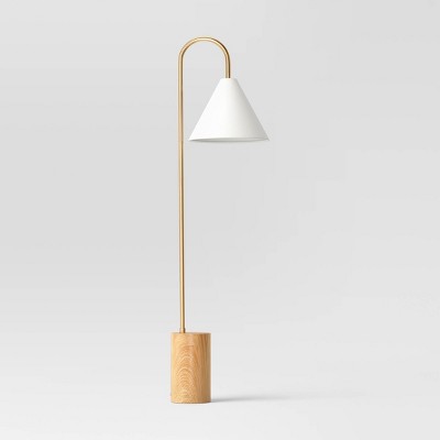 Goose Neck Floor Lamp Brass (Includes LED Light Bulb) - Threshold™