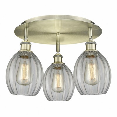 Eaton - 3 Light Flush Mount In Industrial Style-10.5 Inches Tall and 17.25 Inches Wide