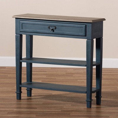 Blue Spruce Vintage Console Table with Storage - 32"x30"