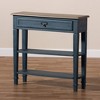 Baxton Studio Dauphine Spruce Finished Wood Accent Console Table Blue: Modern Entryway Furniture, Narrow Design - 4 of 4