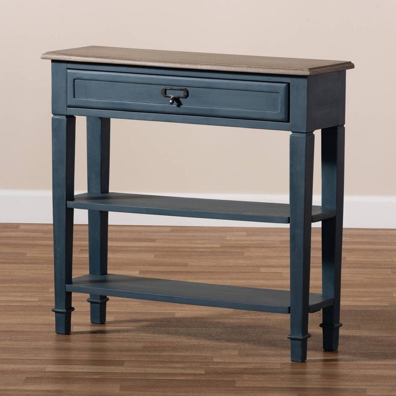 Dauphine Spruce Finished Wood Accent Console Table Blue - Baxton Studio, 5 of 14