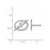 Black Bow Jewelry Sterling Silver Tampa Bay Lightning NHL Stud Earrings - 2 of 3