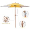 Ainfox 7.5ft Patio Umbrella Coffee  Yellow And White - 2 of 4