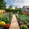 Elegance Garden Arch – Decorative Black Steel Outdoor Garden Archway (82" H × 46" W × 17.75" D) - 3 of 4