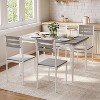 Dining Table Set for 4,5 Piece Industrial Dining Table and Chairs Set,Space-Saving Kitchen Table Set with Metal Frame and Wooden Top for Dining Room - 2 of 4