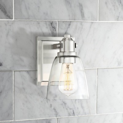 Osborne Brushed Nickel Wall Sconce with Clear Glass Shade