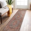 World Rug Gallery Marin Red Medallion Traditional Indoor Rug – Flatweave, Washable Surface with Non-Slip Backing - 2 of 4