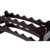 BIRDROCK HOME Stackable Wood bottle Rack  - 2 Wooden Wave Bars - Set of 2-12 Bottle - Espresso - 2 of 4