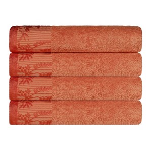 Charming Floral Accent Cotton Towel Set by Blue Nile Mills - 1 of 4