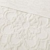 Sapphtopaz Full/Queen Sheet Set, Tufted Cotton Chenille Medallion Fringe Coverlet Mini Set, Boho Shabby Chic/Fringe Hem - Bedding with Shams - 3 of 4