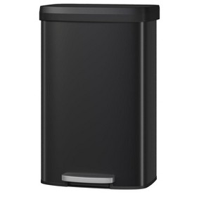 21 Gallon / 80 Liter Metal Trash Can with Lid, Large Garbage Can for Kitchen, Rustproof Step-on Kitchen Metal Trash Bin with Liner Rim - 1 of 4
