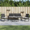 vidaXL Garden Dining Set Black and anthracite Polypropylene, Steel - 2 of 4