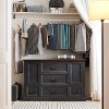 Farmhouse 5 Drawer Dresser, 47.5″ Rustic Wood Dressers Organizer with Sliding Barn Doors for Bedroom, Kitchen, Hallway - 4 of 4