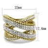 Slickblue Women's Two-Tone Gold Stainless Steel Infinity Ring with Clear Crystals, Elegant Design, Sizes 5-10 - 2 of 4