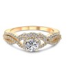 Pompeii3 3/4 Ct Diamond Engagement Infinity Wedding Ring Set 14k Yellow Gold - 4 of 4