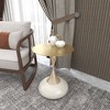 LeisureMod Savoy Series Wide Round End Table with Gold Stainless Steel Top and Pedestal Base – Modern Accent Table for Living Room, Bedroom, Office - 3 of 4