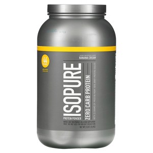 Isopure Zero Carb Protein Powder, Banana Cream, 3 lbs (1.36 kg) - 1 of 2