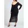 ELOQUII Women's Plus Size Ruched Asym Maxi Dress - image 3 of 4