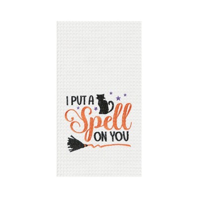 C&F Home Spell On You Embroidered Waffle Weave Kitchen Towel