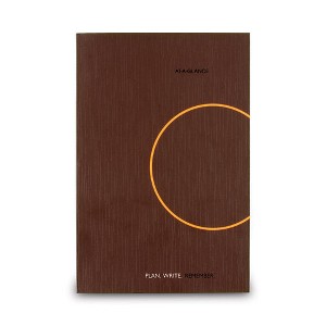 One-Day-Per-Page Planning Notebook, 9 x 6, Dark Brown/Orange Cover, 12-Month (Jan to Dec): 2025 - 1 of 4