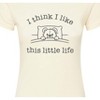 Women's - Instant Message - I Think I Like This Little Life Bear In Bed Fitted Graphic T-Shirt - 2 of 4