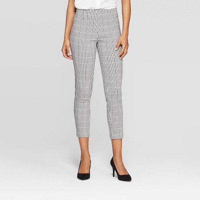 high waisted plaid pants skinny