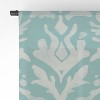 Emanuela Carratoni Teal Ikat Set of 2 Panel Sheer Window Curtain - Deny Designs - 4 of 4