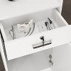 Famapy Reception Desk Modern Colour Block Design Desk with Drawers White - 4 of 4