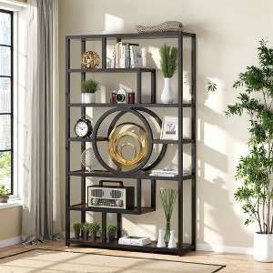 Kumasinova 72 Inch Book Shelf Industrial Etagere Bookcase with 8-Tier Open Storage Shelves for Living Room,Bedroom,Office,Black - 1 of 4