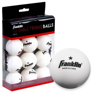 Franklin Sports 40mm Table Tennis Balls - 12ct - 1 of 3