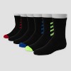Hanes Premium Boys' 6pk Striped Crew Socks - Colors May Vary - 2 of 3