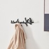 Danya B. Dark Brown Cast Iron Birds on Tree Branch Decorative Wall Sculpture Utility Hook Unit with 4 Hooks - image 3 of 4