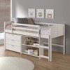 Donco Kids Louver Twin White Modular Low Loft Bed - Group C - 4 of 4