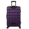 Rockland Melbourne Hardside Expandable Luggage with Spinner Wheels Purple Checked Large 28" - 4 of 4
