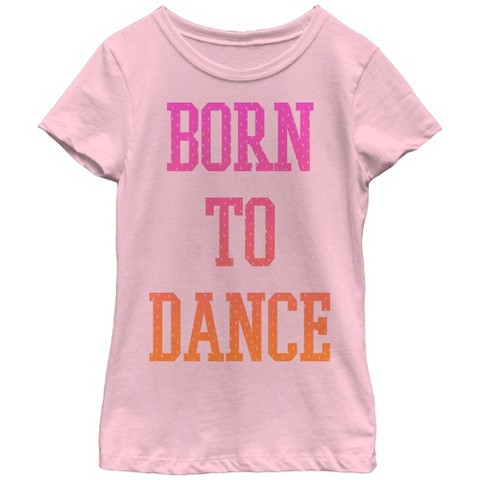 CHIN UP Apparel Girl's CHIN UP Born to Dance T-Shirt - Light Pink - Large