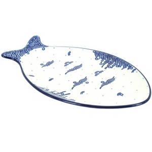 Blue Rose Polish Pottery E20 Ceramika Artystyczna Small Fish Platter - 1 of 1