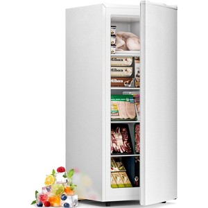 ZAFRO 6.0 Cu. ft Upright Freezer, Small Stand Up Freezer with Adjustable Thermostat, Removable Glass Shelves, for Bedroom/Home/Dorms,White - 1 of 4