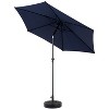 KTMBDW 9' Round Steel Market Umbrella, Outdoor Table Umbrella, Crank Lift, Auto Tilt, for Deck, Backyard, Pool (Base Not Included) - 2 of 4