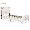Twin Size Upholstered Platform Bed with Bear-shaped Headboard and Footboard-ModernLuxe - 3 of 4