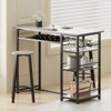 COMHOMA 3PCS Dining Table Set for 2, Counter Height Kitchen Table & 2 Chairs - 2 of 4